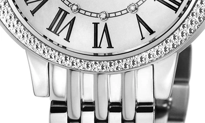 Shop Gv2 Astor Iii Diamond Swiss Bracelet Watch, 34mm In Silver