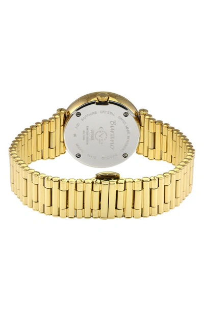 Shop Gv2 Burano Diamond Swiss Bracelet Watch, 34mm In Gold