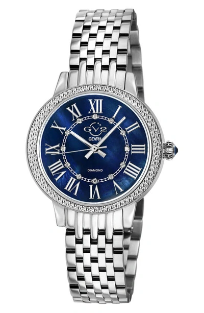 Shop Gv2 Astor Iii Diamond Swiss Bracelet Watch, 34mm In Silver