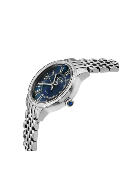 Shop Gv2 Astor Iii Diamond Swiss Bracelet Watch, 34mm In Silver