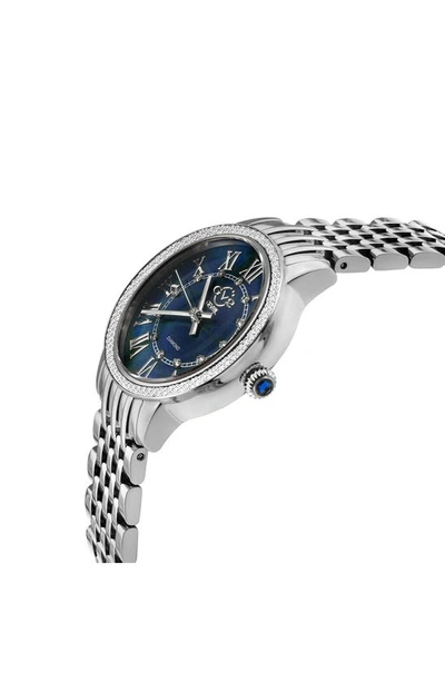 Gv2 Astor Iii Diamond Swiss Bracelet Watch, 34mm In Silver