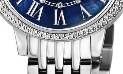 Shop Gv2 Astor Iii Diamond Swiss Bracelet Watch, 34mm In Silver