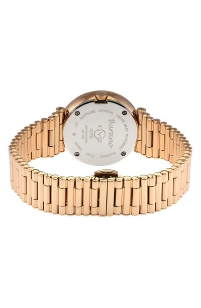 Shop Gv2 Burano Diamond Swiss Bracelet Watch, 34mm In Rose Gold