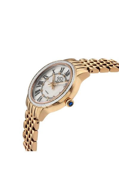 Shop Gv2 Astor Iii Diamond Swiss Bracelet Watch, 34mm In Rose Gold