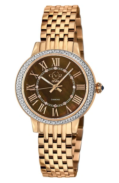 Shop Gv2 Astor Iii Diamond Swiss Bracelet Watch, 34mm In Rose Gold