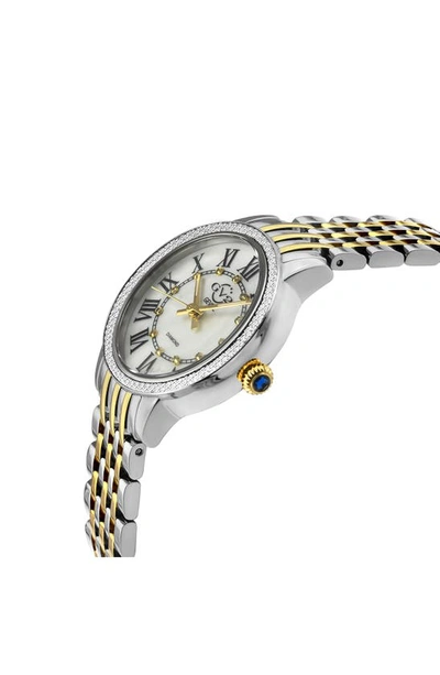 Shop Gv2 Astor Iii Diamond Swiss Bracelet Watch, 34mm In Two Tone