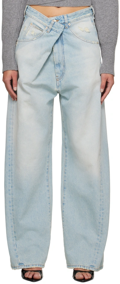 Shop Darkpark Blue Ines Jeans In Bluesh White