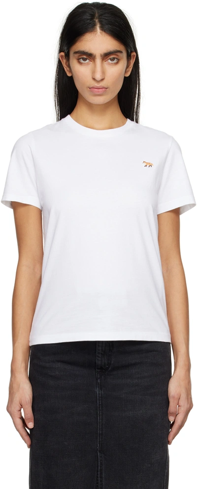 Shop Maison Kitsuné White Baby Fox T-shirt In P100 White