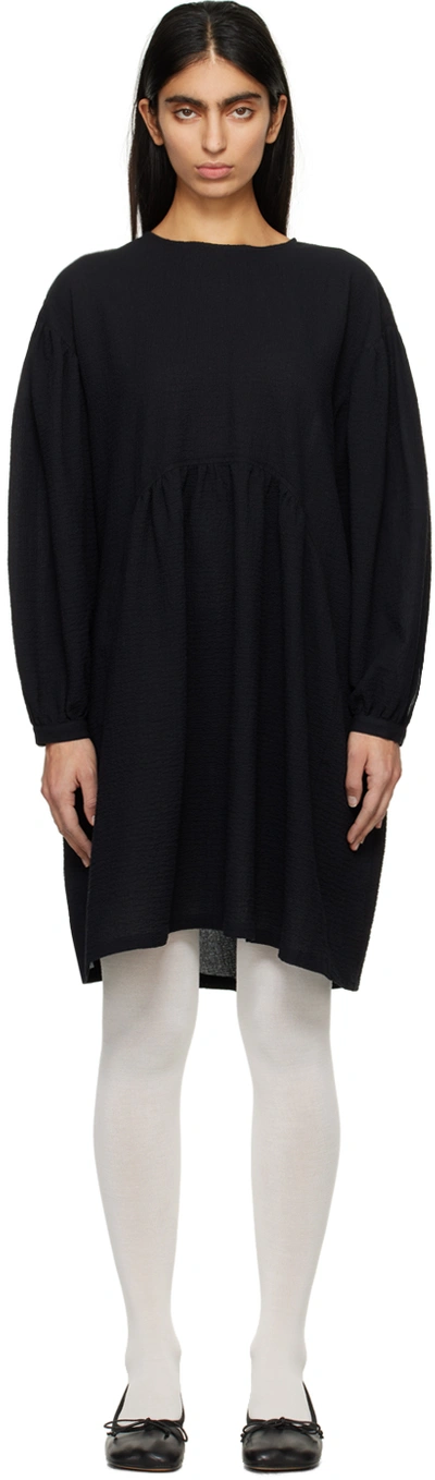 Henrik Vibskov Black Bowl Midi Dress In Black