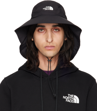Shop The North Face Black Horizon Mullet Brimmer Bucket Hat In Jk3 Tnf Black