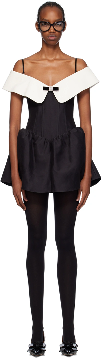 Shop Shushu-tong Black Slim Minidress In Ba100 Black