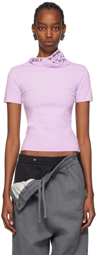 Y/project Purple Triple Collar T-shirt In Lilac