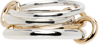 Shop Spinelli Kilcollin Silver & Gold Hyacinth Ring In Silver / 18k Gold