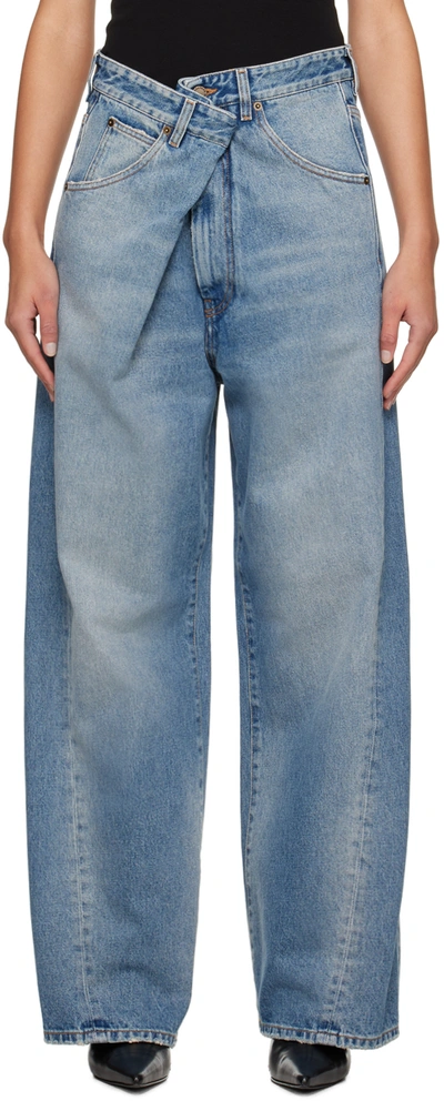 Shop Darkpark Blue Ines Jeans In Light Wash