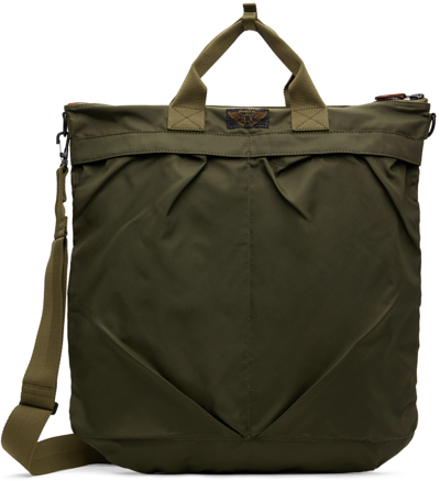 Shop Rrl Green Nylon Canvas Utility Tote In Olive Drab