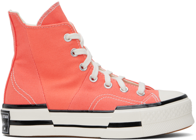 Shop Converse Pink Chuck 70 Plus Sneakers In Watermelon Slushy/wh