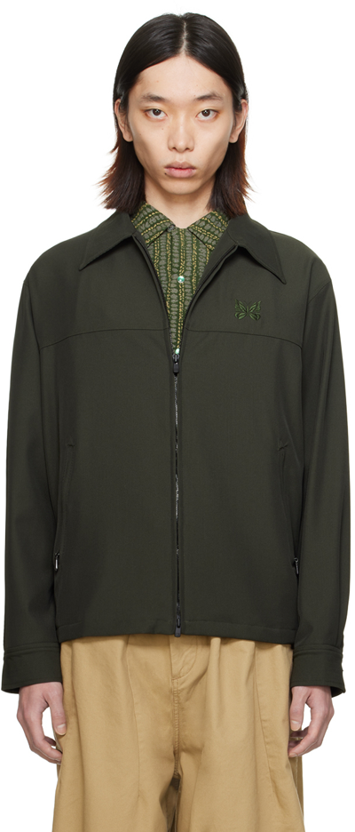 Shop Needles Green Sport Jacket In B-green