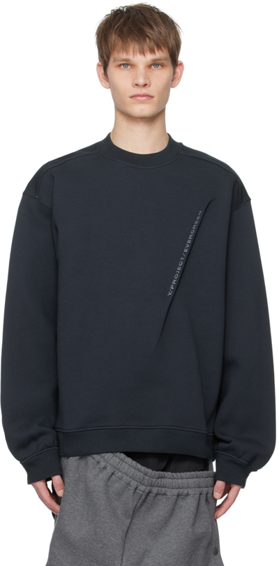 Shop Y/project Black Pinched Sweatshirt In Evergreen Vintage Bl