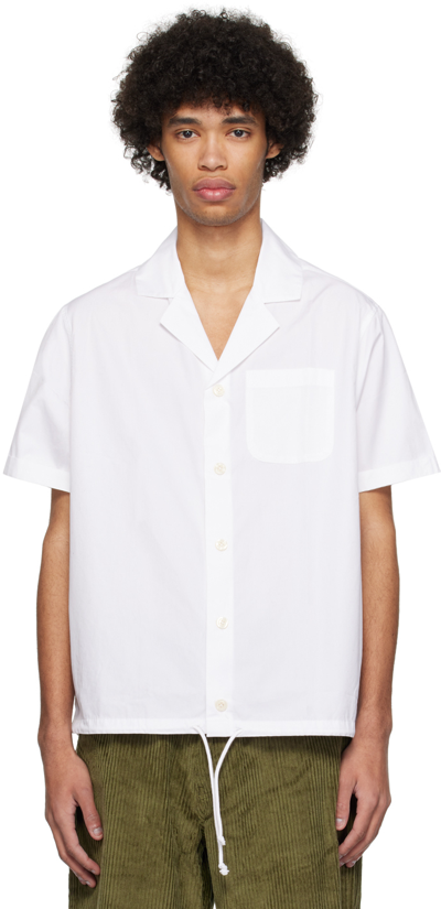 Shop Noah White Drawstring Shirt