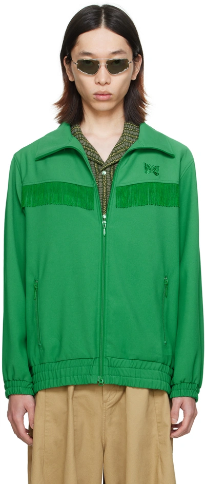 Shop Needles Green Fringe Track Jacket In B-green