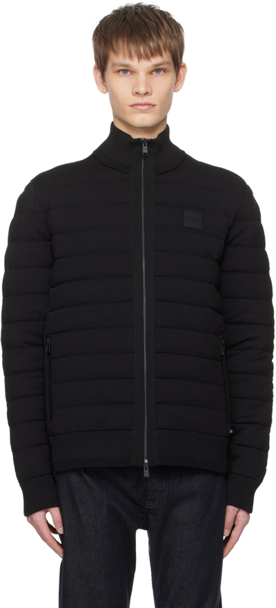 Shop Hugo Boss Black Padded Jacket In Black 001