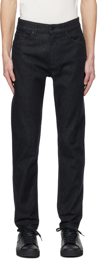 Shop Hugo Boss Black Tapered Jeans In Dark Blue 401