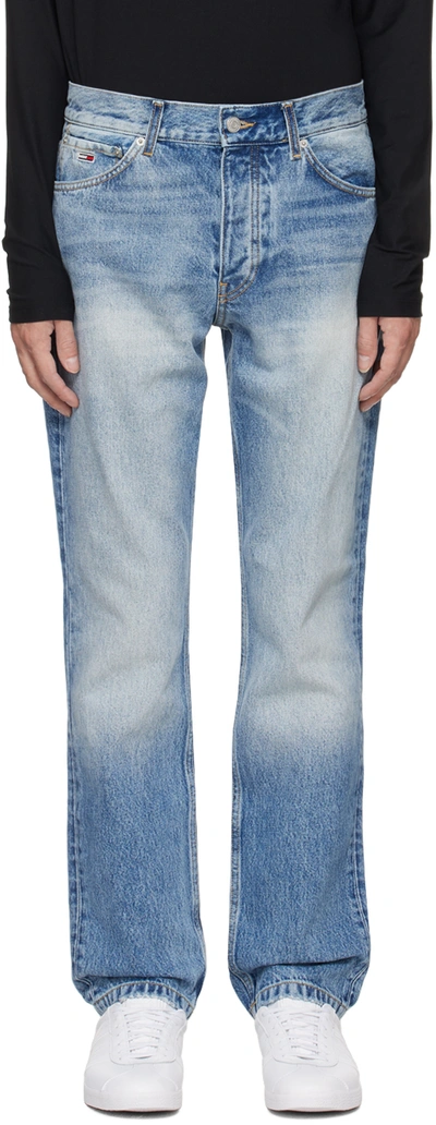 Shop Tommy Jeans Blue Ethan Jeans In Denim Medium