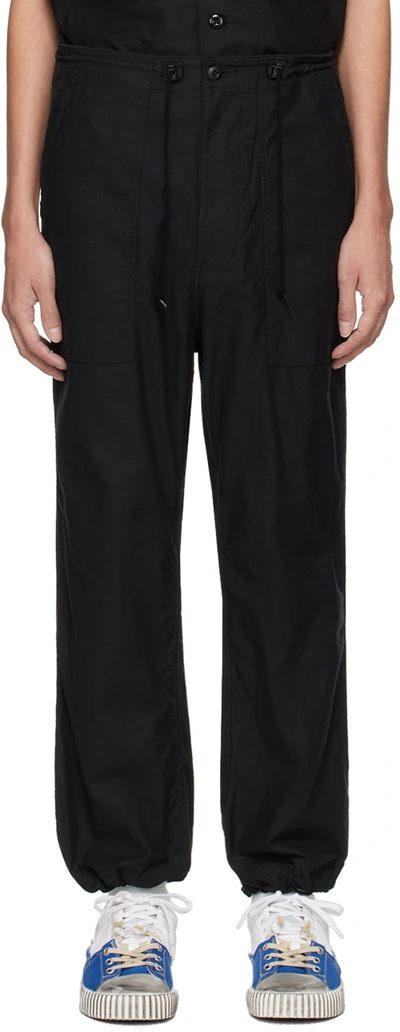 Shop Needles Black String Fatigue Trousers In C-black