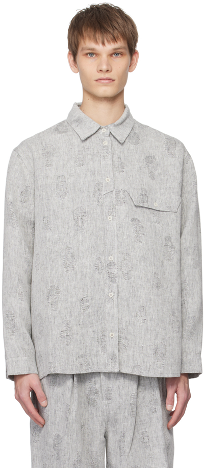 Shop Henrik Vibskov Gray Post Shirt In Grey Melange