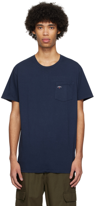 Shop Noah Navy Pocket T-shirt