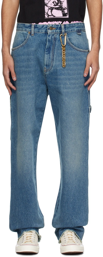 Shop Darkpark Blue John Jeans In Medium Wash W053