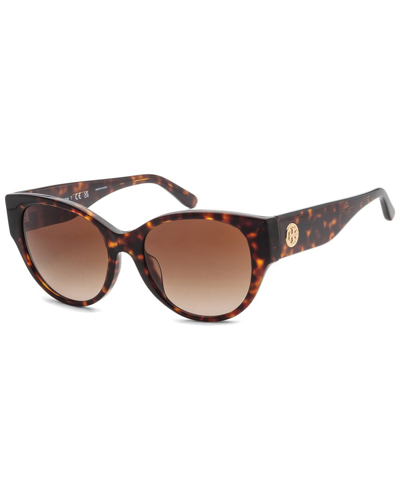 Shop Tory Burch Women's Ty7182u 54mm Sunglasses In Brown