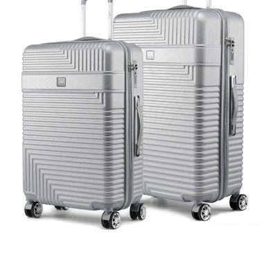Shop Mkf Collection By Mia K Mykonos Luggage Set-extra Large And Large In Grey