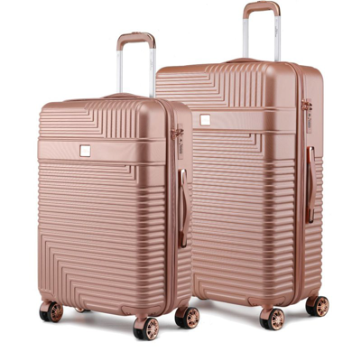 Shop Mkf Collection By Mia K Mykonos Luggage Set-extra Large And Large In Pink