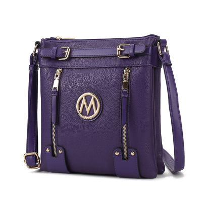Shop Mkf Collection By Mia K Lilian Vegan Leather Women's Crossbody Bag In Purple