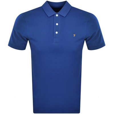 Shop Farah Vintage Blanes Polo T Shirt Blue