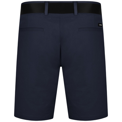 Shop Calvin Klein Modern Twill Slim Fit Shorts Navy