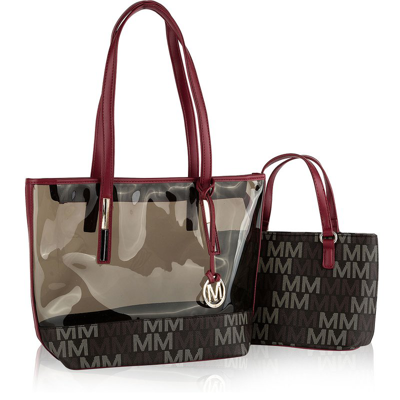 Shop Mkf Collection By Mia K Tayla Tote & Mini Bag In Red
