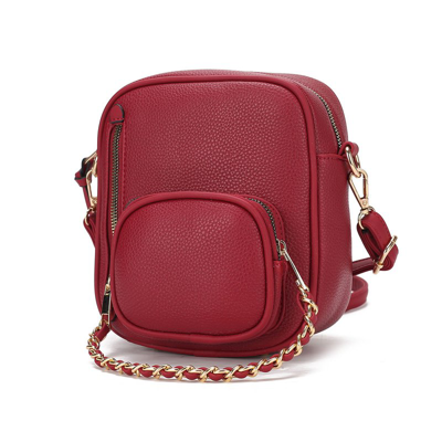 Shop Mkf Collection By Mia K Winona Vegan Leather Women's Crossbody Bag In Red
