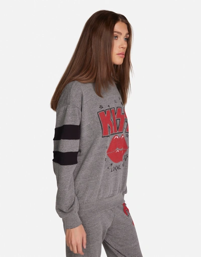 Lauren Moshi Breezy Kiss Local Crew In Heather Grey/black
