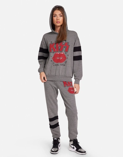 Lauren Moshi Henrietta Kiss Local Crew In Heather Grey/black