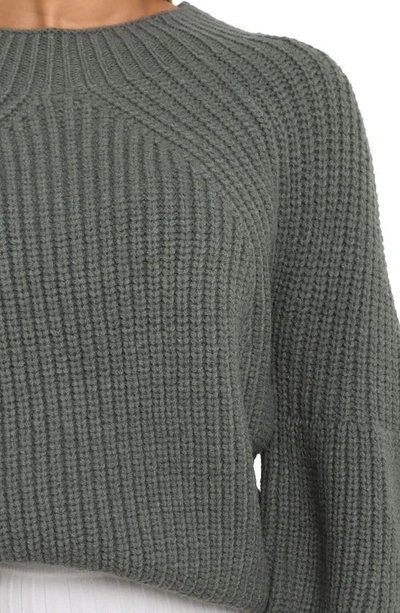 Petal And Pup London Blouson Sleeve Sweater In Emerald