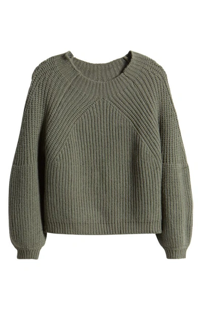 Petal And Pup London Blouson Sleeve Sweater In Emerald