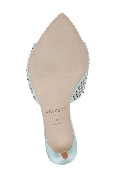 Shop L Agence Narcise Rhinestone Sandal In Mint