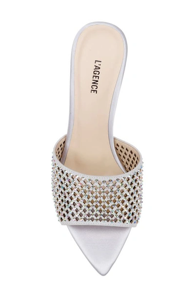 Shop L Agence L'agence Narcise Rhinestone Sandal In Lilac