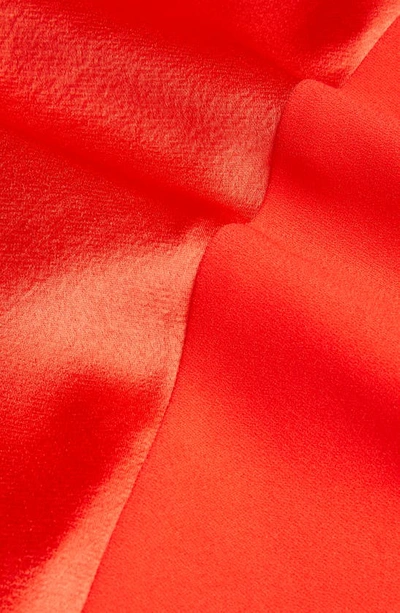 Shop Ted Baker Bolsena Side Drape Satin Midi Skirt In Red