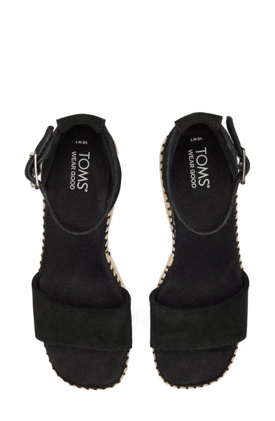 Shop Toms Laila Espadrille Platform Sandal In Black