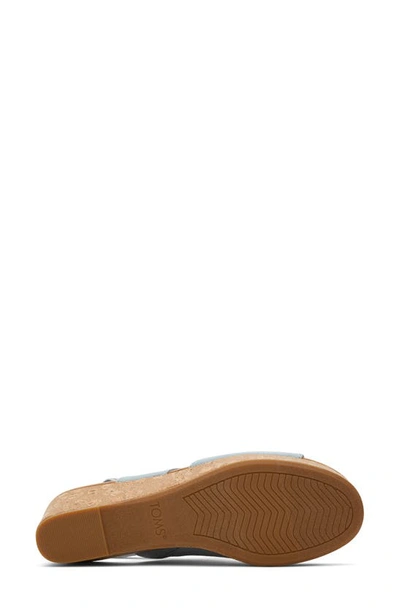 Shop Toms Claudine Platform Wedge Sandal In Light/ Pastel Blue