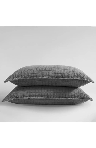 Shop Calvin Klein Essential Washed Jacquard Coverlet In Grey