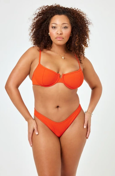 L*space Hunter Underwire Bikini Top In Pimento
